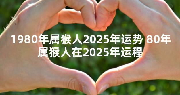 1980年属猴人2025年运势 80年属猴人在2025年运程